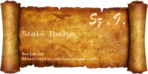 Szaló Ibolya névjegykártya